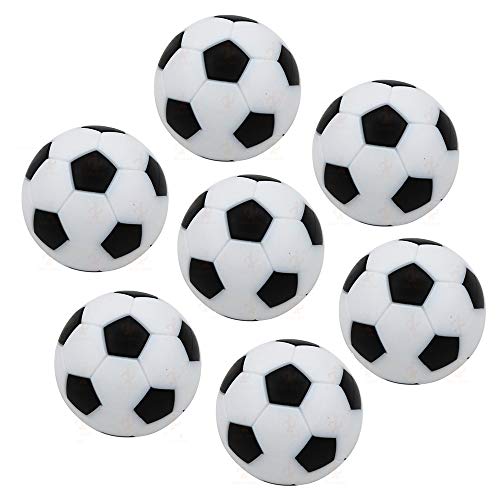 Lezed 7 Piezas Mini 32 mm Mesa Futbolín Mesa Futbolín 32 mm Fútbol de Mesa Reemplazos Balones de Fútbol Pelota de Recambio de Protección Ambiental de Plástico Bolas de Repuesto para Futbolín