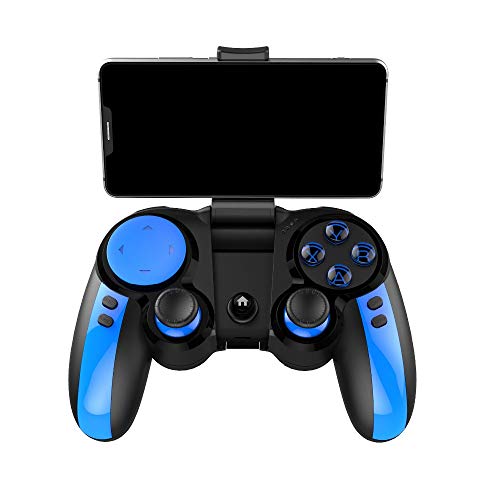 LHE Bluetooth Gamepad Disparador Mando Inalámbrico Pubg Móvil Joystick para El Teléfono iPhone Android PC Game Pad TV Caja de Control de la Consola, con Teclas de Función Turbo