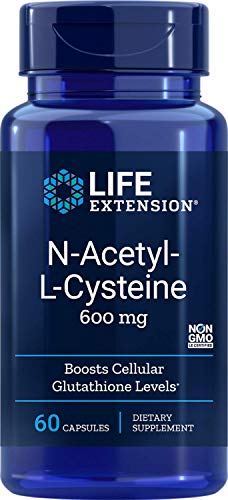 Life Extension, N-acetil-L-cisteína ( N-Acetyl-L-Cysteine ), 600 mg, 60 cápsulas vegetarianas