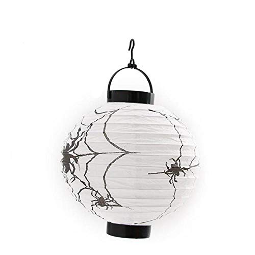 Linternas de papel brillante para decoración de Halloween, decoración de farolillos de papel, G, Talla única