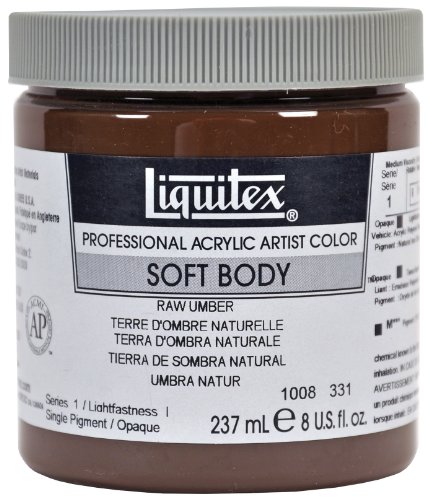 Liquitex Professional Pintura Acrílica Soft Body, Tarro 237 ml, Tierra de Sombra Natural