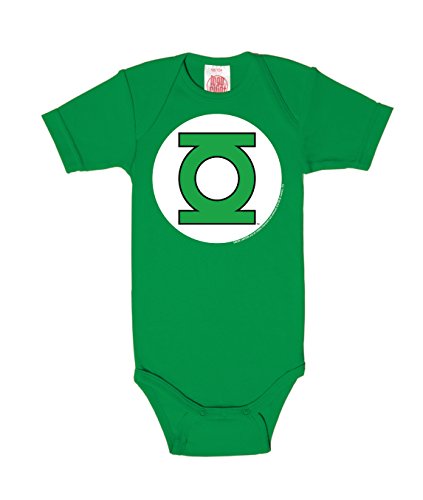 Logoshirt Body para bebé Linterna Verde - Logotipo - DC Comics - Green Lantern - Logo - Pelele para bebé - Verde - Diseño Original con Licencia, Talla 74/80, 7-12 Meses