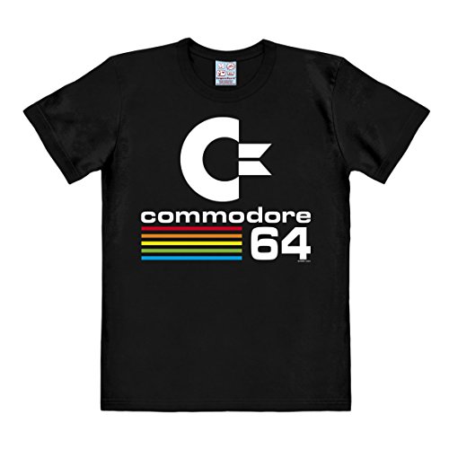 Logoshirt Camiseta Commodore C64 - Camiseta con Cuello Redondo Negro - Diseño Original con Licencia, Talla XL