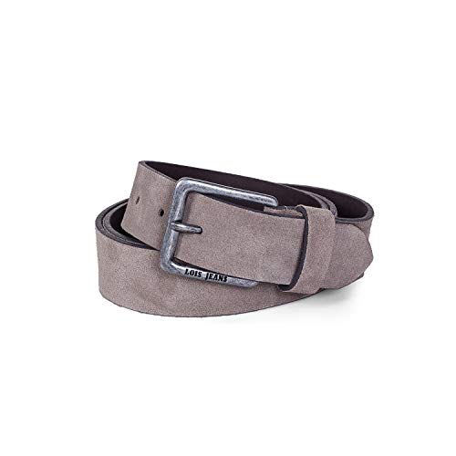 Lois - Cinturón de cuero nobuk para hombre. Espesor 35mm 49809, Color Taupe