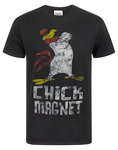 Looney Tunes Camiseta Negra Apenada Chick Magnet para Hombre