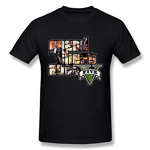 maikeer Men's GTA 5 Grand Theft Auto V O-neck T-shirt