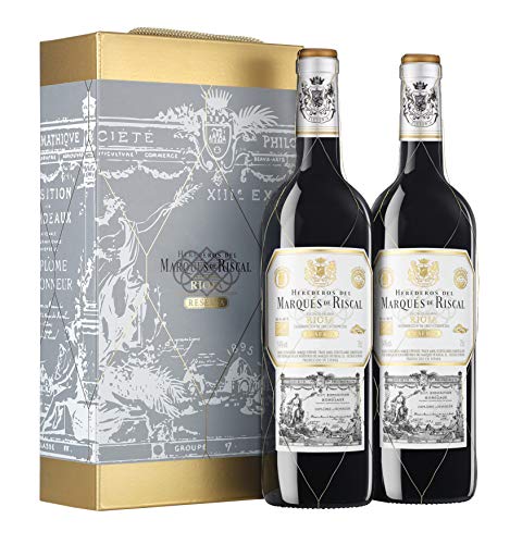 Marqués de Riscal - Vino Tinto Reserva D.O. Rioja - Estuche 2 Botellas x 750 ml