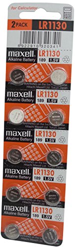 Maxell LR1130 - Pila alcalina botón de 10 unidades de ampolla