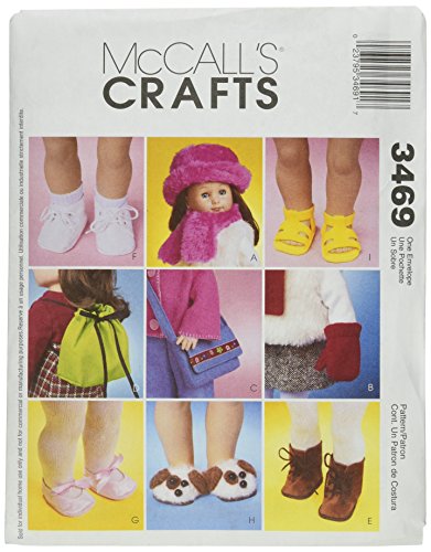 McCalls 3469 - Patrón de Costura para Confeccionar Accesorios de muñecas