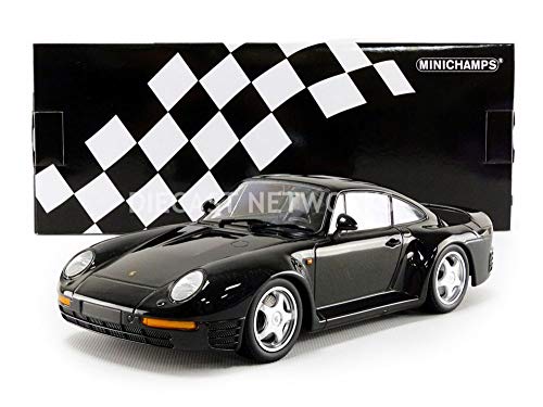 Minichamps-Porsche-959-1987 Coche en Miniatura de colección, Color Gris Metal (155066205)