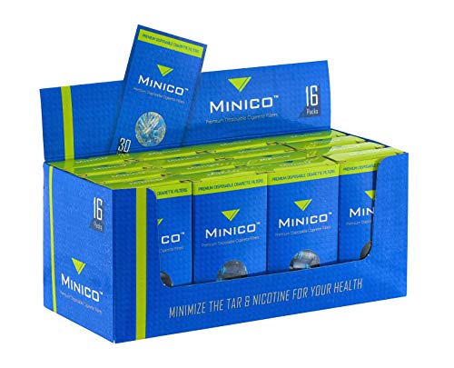 MINICO Premium - Filtros de cigarrillos para fumadores (8 mm, caja de 480 unidades)