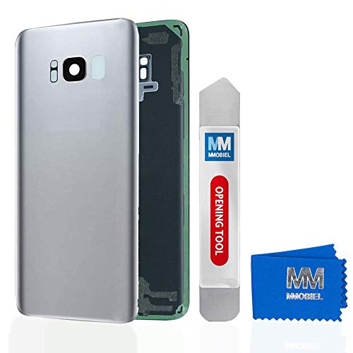 MMOBIEL Tapa Bateria/Carcasa Trasera con Lente de Cámara Compatible con Samsung S8 G950 5.8 Pulg. (Plata Ártico)