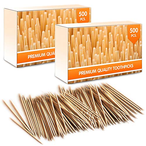 Mobi Lock Palillos de Madera de bambú Extra higiene, brochetas o Manualidades | 1000 Piezas