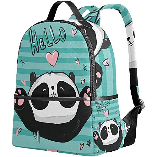 Mochila Escola,Cute Animal Hello Heart Bookbag Impresión Mochilas De Hombro para Adultos para Escalar Senderismo Viajar 37Cm(H) X30.5Cm(W)
