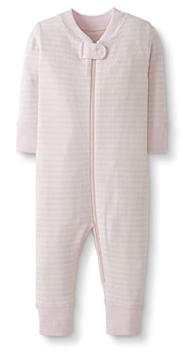 Moon and Back de Hanna Andersson - Pijama de una pieza sin pies hecho de algodón orgánico para bebé, Rosado, 2 años (82-87 CM)