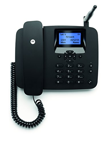 Motorola FW200L - Teléfono (Altavoz, 1000 Entradas, Identificador de Llamadas, Servicios de Mensajes Cortos), Negro