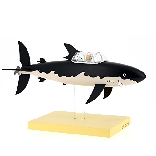 Moulinsart Figura de Resina El Submarino Tiburón-Colección Los Iconos, Adultos Unisex, Negro, Tamaño Único