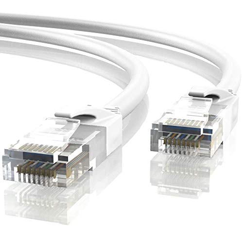 Mr. Tronic 5m Cable de Red Ethernet Latiguillo | CAT6, AWG24, CCA, UTP, RJ45 (5 Metros, Blanco)
