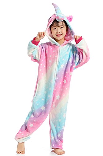 Mystery&Melody Niños Unicornio Pijama Animal Unicornio Mono Ropa de Dormir Unisex Cosplay para niños