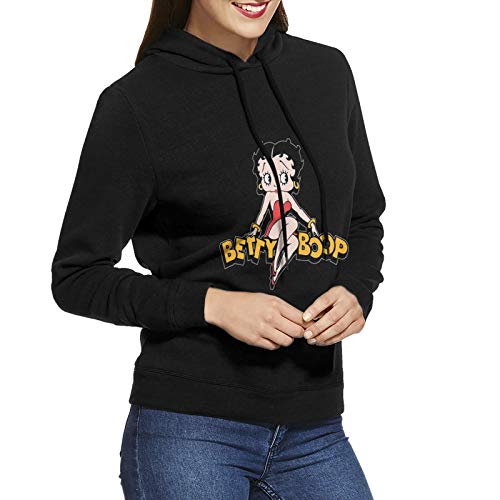 N / A Betty Boop - Sudadera con capucha para mujer, de algodón, con capucha, talla L