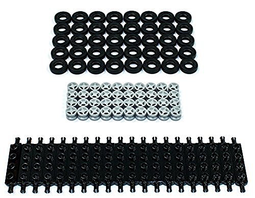 NEW Lego Tire, Wheel and Long Axles Bulk Lot - 100 Pieces Total by LEGO