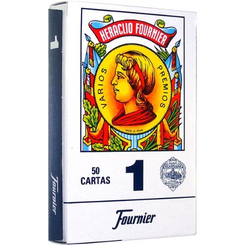 N.H. Fournier S.A. Educational Products - Fournier 1-50 Spanish Playing Cards (Blue) - Real Spanish Playing Cards by Fournier