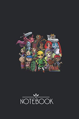 Notebook: Nintendo Zeldahe Windwaker Group Shot Pretty and Professional Black Cover Design Journal Notebook Journal for back to school or Gift