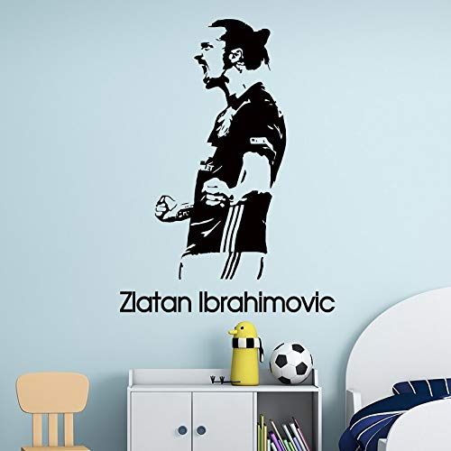 Nuevo diseño de jugador de fútbol de fútbol Super Star Zlatan Ibragimov DIY vinilo figura calcomanía decoración del hogar habitación de niños niño regalo arte pegatina de pared cartel
