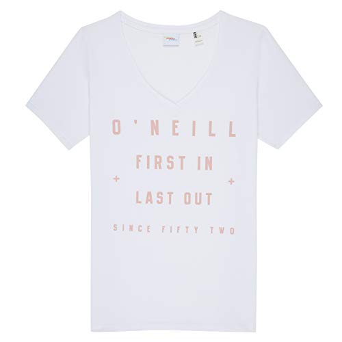 O'NEILL LW First In Last out Camiseta Manga Corta, Mujer, Blanco (Super White), S