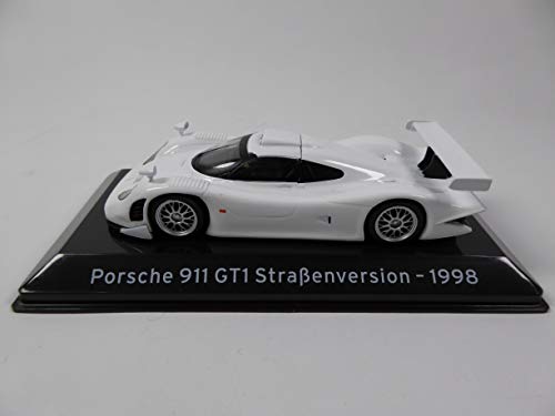 OPO 10 - Coche 1/43 Colección Supercars Compatible con Porsche 911 GT1 Strassenversion 1998 (S60)