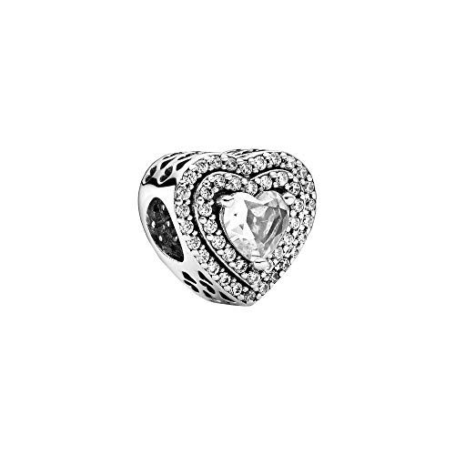 Pandora Colgante de corazón de plata de ley 11 x 11,2 x 11,5 mm
