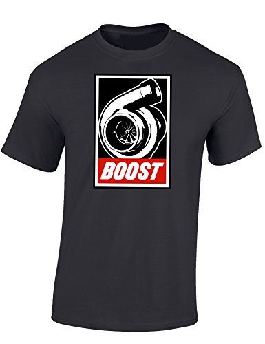 Petrolhead: Boost - Camiseta Motor - Regalo Hombre - T-Shirt Racing - Camisetas Coches - Tuning - Moto - Coche - Car - Cafe Racer - Biker - Rally - JDM - Unisex (M)