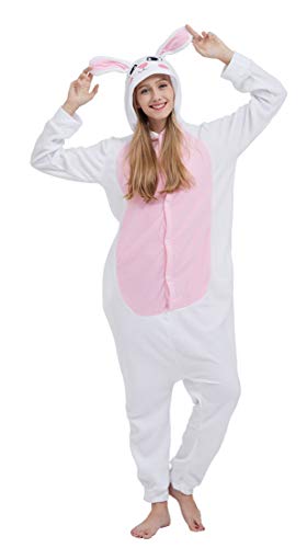 Pijama Onesie Adultos Mujer Cosplay Animal Disfraces Sleepwear Conejo L