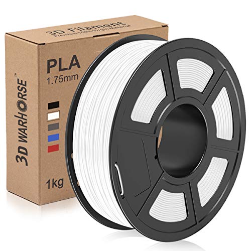 PLA Filament, 1.75mm 3D Printer Filament, Upgrade 2020 PLA 3D Printing 1KG Spool, Dimensional Accuracy +/- 0.02mm, White