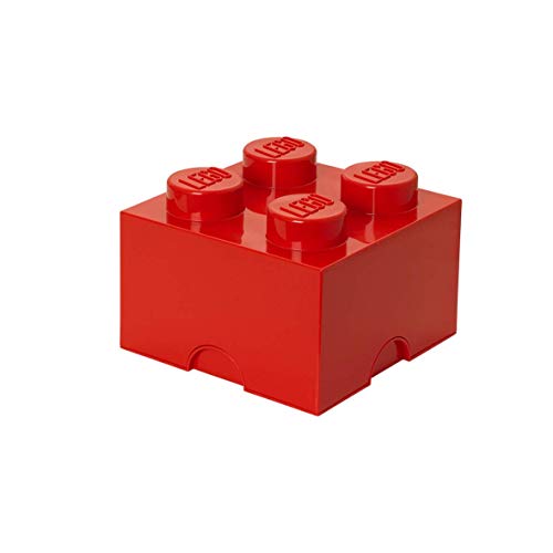 Plast Team PT40030 - Caja en forma de bloque de lego 4, color rojo [importado de Alemania] , color/modelo surtido