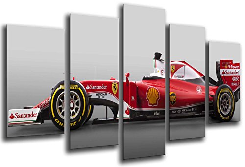 Poster Fotográfico Coche Formula 1, Ferrari F1, Sebastian Vettel Tamaño total: 165 x 62 cm XXL