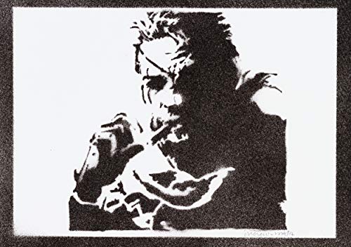 Poster Metal Gear Solid Snake Grafiti Hecho a Mano - Handmade Street Art - Artwork