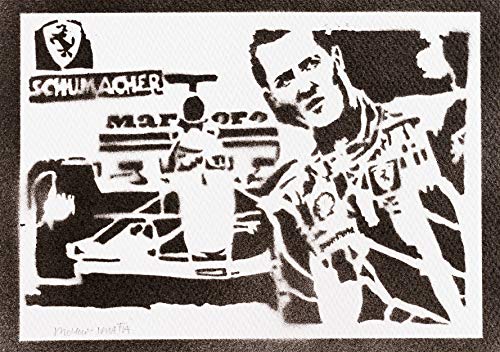 Poster Michael Schumacher F1 Grafiti Hecho a Mano - Handmade Street Art - Artwork