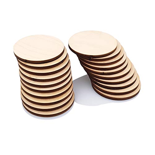Primolegno 20 tablas redondas de 9 cm | Formas circulares de madera en bruto para decoración de pirograbado, arte de modelismo, gruesas, resistentes y bonitas.