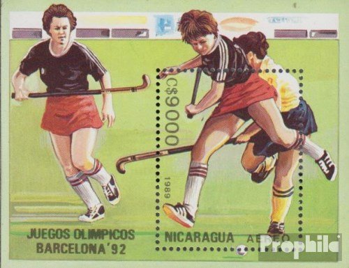 Prophila Collection Nicaragua Michel.-No..: Block186 (Completa.edición.) 1989 olímpicos Juegos de Verano ´92 (Sellos para los coleccionistas) Juegos Olímpicos