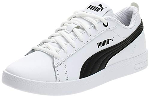 PUMA Smash Wns V2 L, Zapatillas Mujer, Blanco White Black, 37 EU