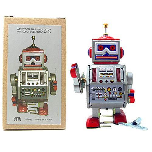 PYXEL STUDIO Tin Toy Robot - Radar Dave Robot - de Viento de hasta Juguetes Lata Coleccionable