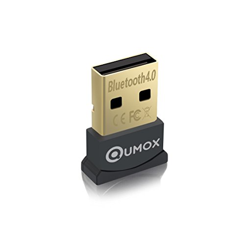 QUMOX Bluetooth 4.0 USB adaptador/Dongle, Bluetooth Transmisor y receptor para Windows 10/8,1/8/7/Vista, Plug and Play compatible con Windows 7 y superior