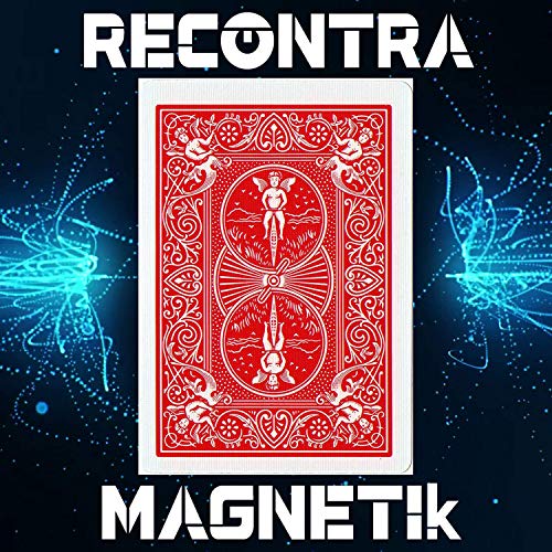 RecontraMago Magia - Magnetic Cards - Preparadas en Cartas Bicycle Originales - Trucos de Magia para niños y Adultos (MAGNETICA (con imán), Rojo)
