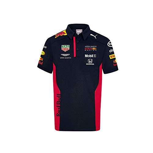Red Bull Racing Official Teamline Camisa Polo, Niños 110 Camiseta Manga Corta - Ropa Original