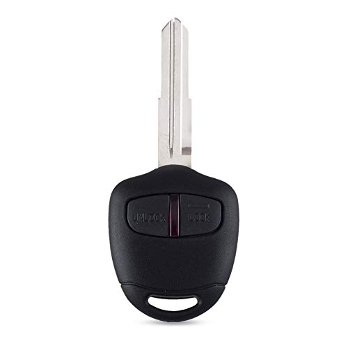 Reemplazo de 2 botones Transponder Car Key Key Case cubierta de control remoto Shell en blanco con ranura en la derecha de la hoja para Mitsubishi Grandis