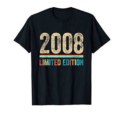 Regalos 12 años Vintage 2008 Edición limitada Camiseta