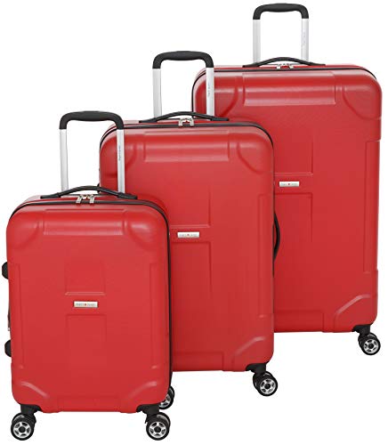 Regent Square Travel - Juego de 3 maletas de carcasa dura, con ruedas giratorias de Goodyear