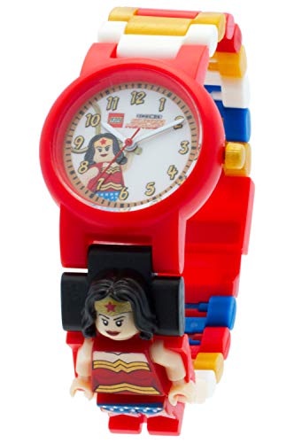 Reloj infantil modificable con figurita de Wonder Woman de LEGO DC Comics 8020271 Super Heroes
