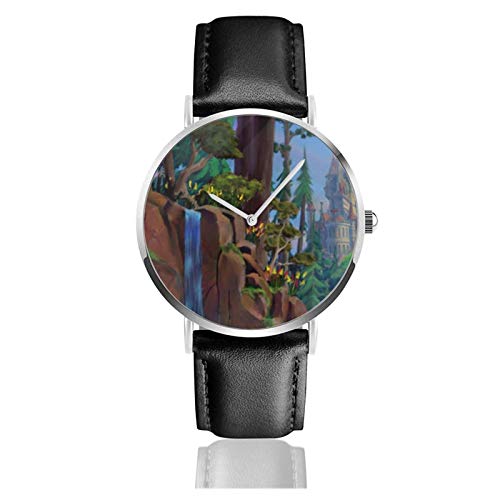 Relojes Anolog Negocio Cuarzo Cuero de PU Amable Relojes de Pulsera Wrist Watches Castillo de la Bestia